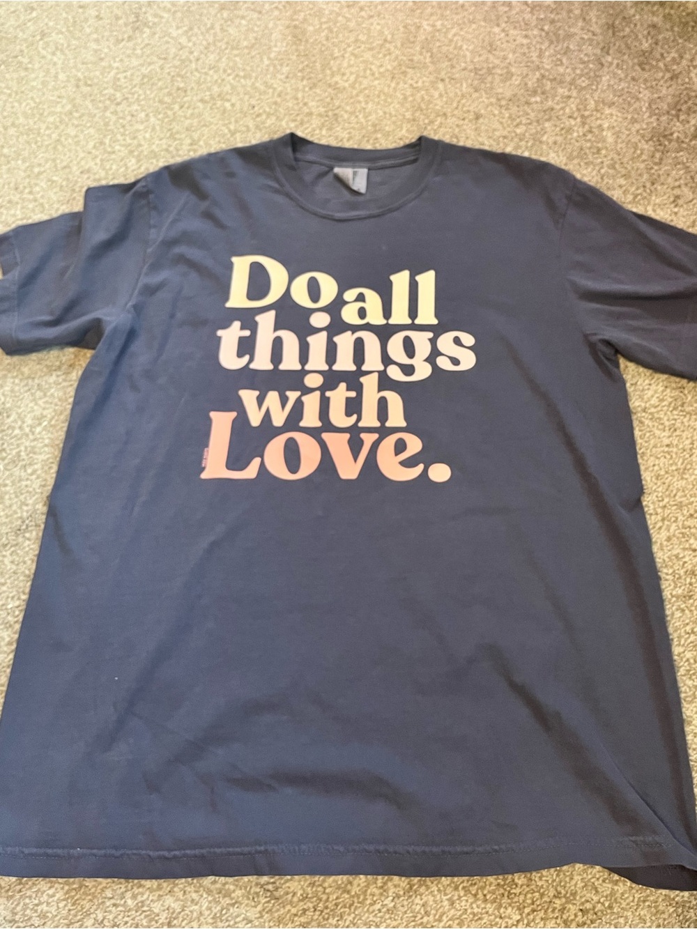 Do All Things With Love Navy Graphic Tee
